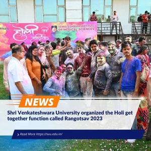 Shri Venkateshwara University organized the Holi