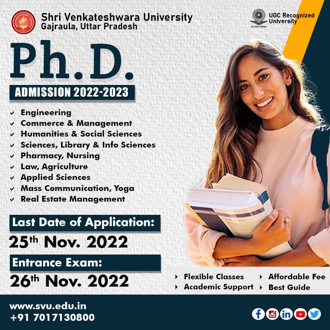 Ph.D Admissions in Uttar Pradesh (UP), India 2021